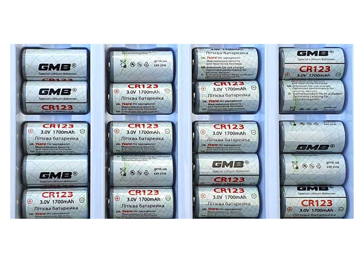 Батарейка CR123A GMB 3.0V 1700mAh Лот 50 шт